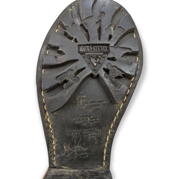 John Fluevog Brown Swirl Leather Boots - Picture 2 of 5